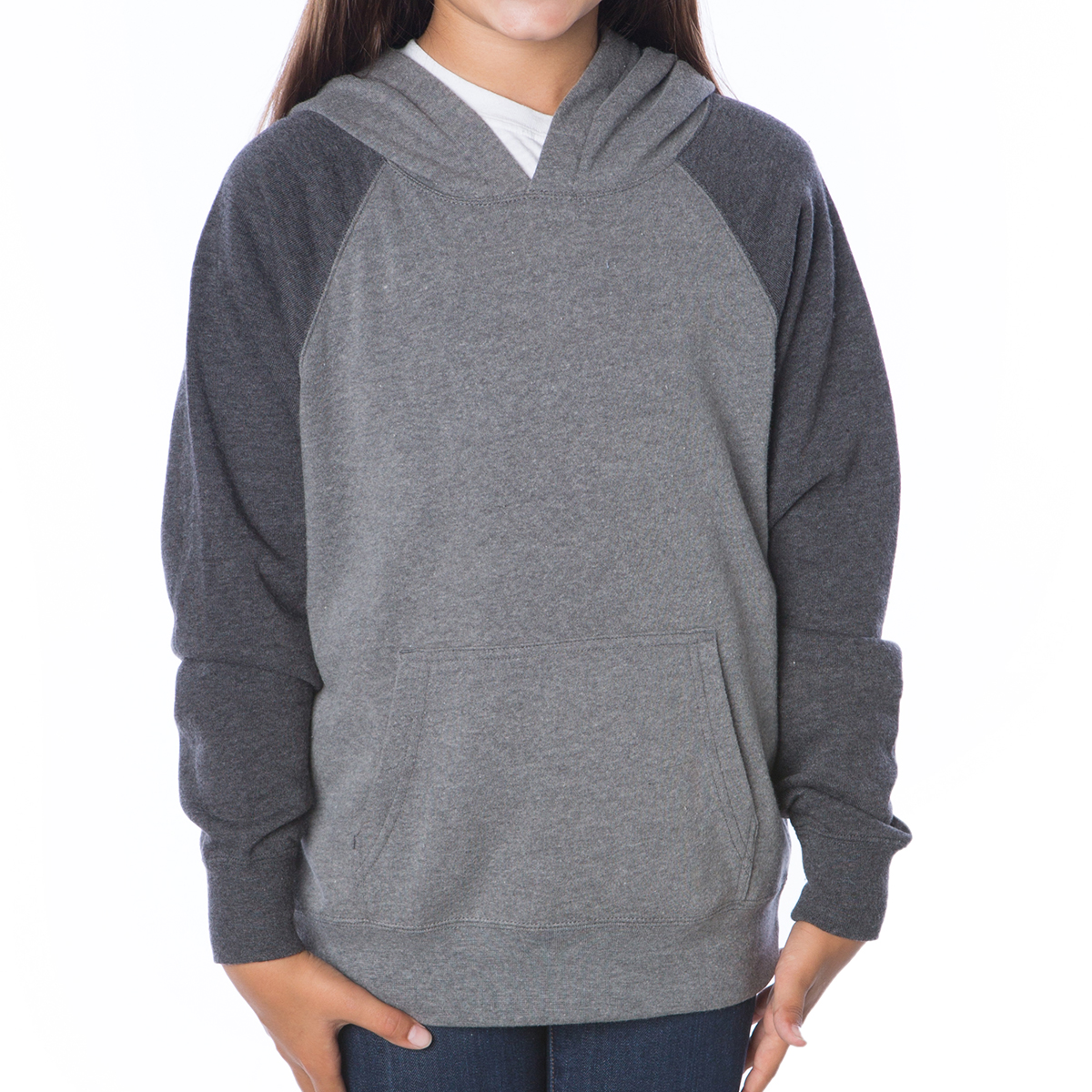 Independent Trading Company Youth Lightweight Special Blend Raglan Hooded Pullover 1
