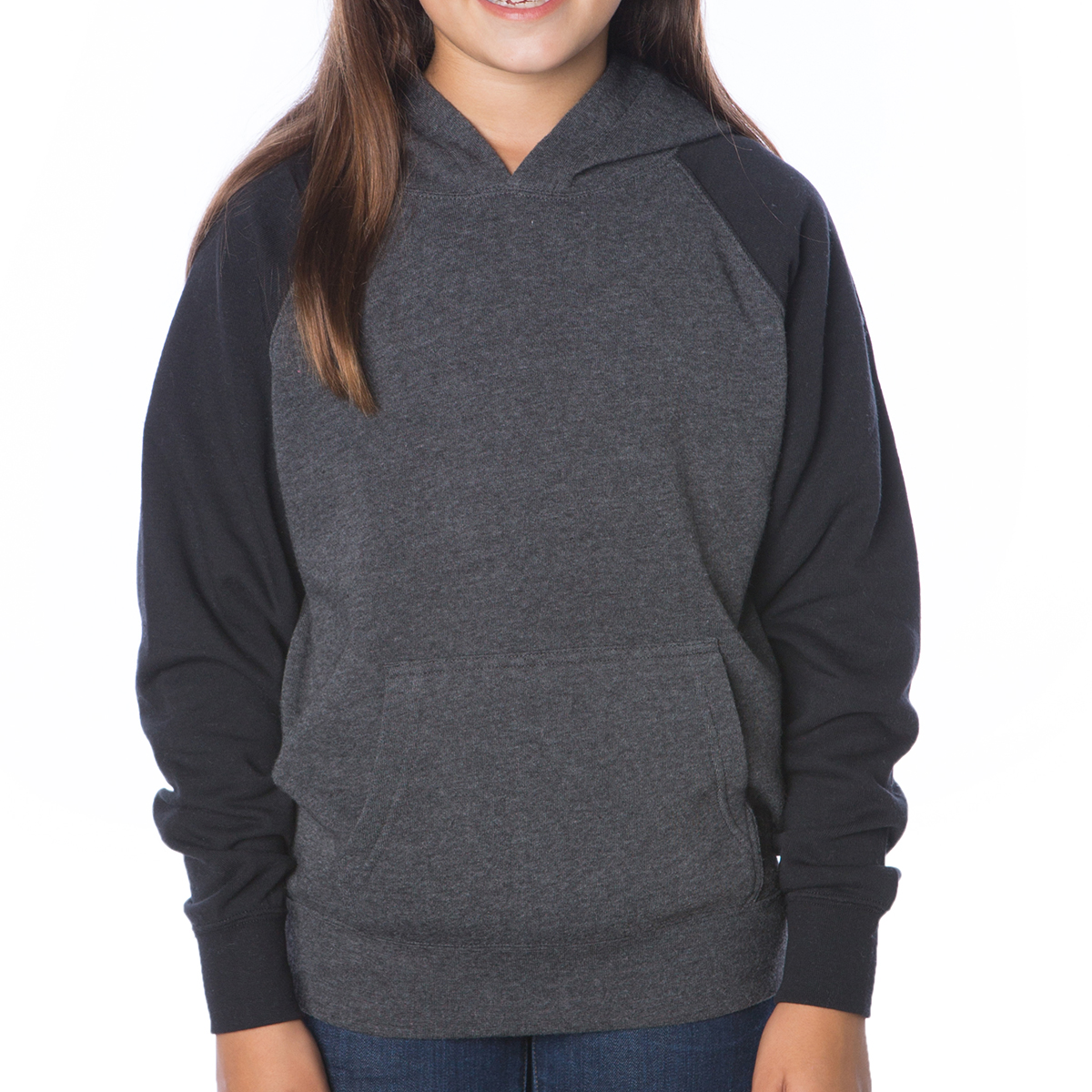 Independent Trading Company Youth Lightweight Special Blend Raglan Hooded Pullover 1
