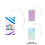 Acrylic Bag Tag - Rectangle - 75203 WHT 4CP Acrylic Bag Tag - Rectangle - 75203 WHT 4CP