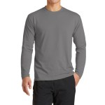 Port & Company® Long Sleeve Performance Blend Tee - PC381LS mediumgrey Port & Company® Long Sleeve Performance Blend Tee - PC381LS mediumgrey