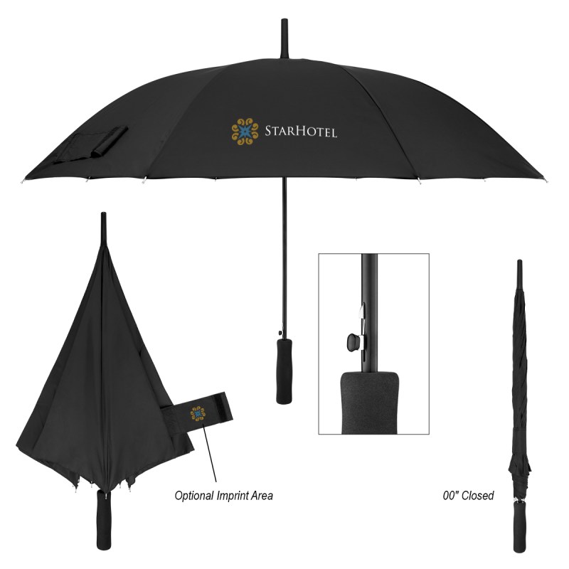 46" Arc Automatic Open Umbrella With 100% Rpet Canopy 1 46" Arc Automatic Open Umbrella With 100% Rpet Canopy 1
