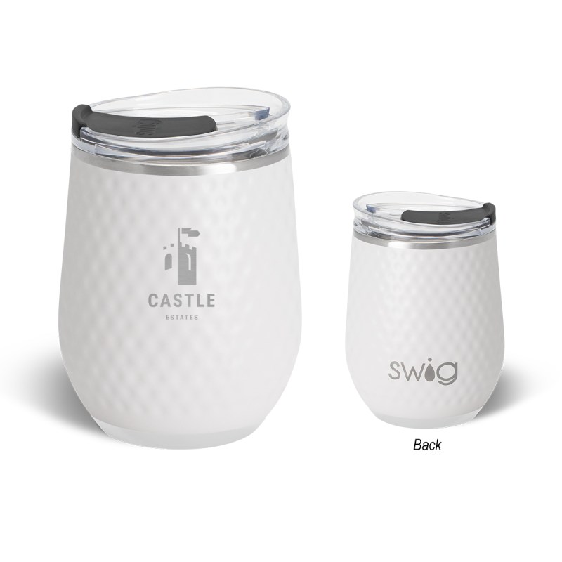 12 Oz. Swig Life™ Golf Ball Stainless Steel Stemless Wine Tumbler 1 12 Oz. Swig Life™ Golf Ball Stainless Steel Stemless Wine Tumbler 1