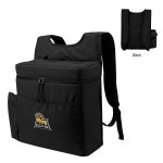 Corey 30 Can Cooler Backpack With Tumbler Pocket - 35190 BLK Embroidery Corey 30 Can Cooler Backpack With Tumbler Pocket - 35190 BLK Embroidery