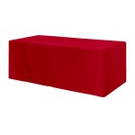 Fitted Poly/cotton 4-sided Table Cover - Fits 8' Standard Table - 0XTFT48 royalblue Fitted Poly/cotton 4-sided Table Cover - Fits 8' Standard Table - 0XTFT48 royalblue