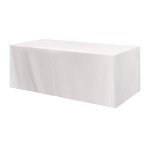 Fitted Poly/cotton 4-sided Table Cover - Fits 8' Standard Table - 0XTFT48 purple Fitted Poly/cotton 4-sided Table Cover - Fits 8' Standard Table - 0XTFT48 purple