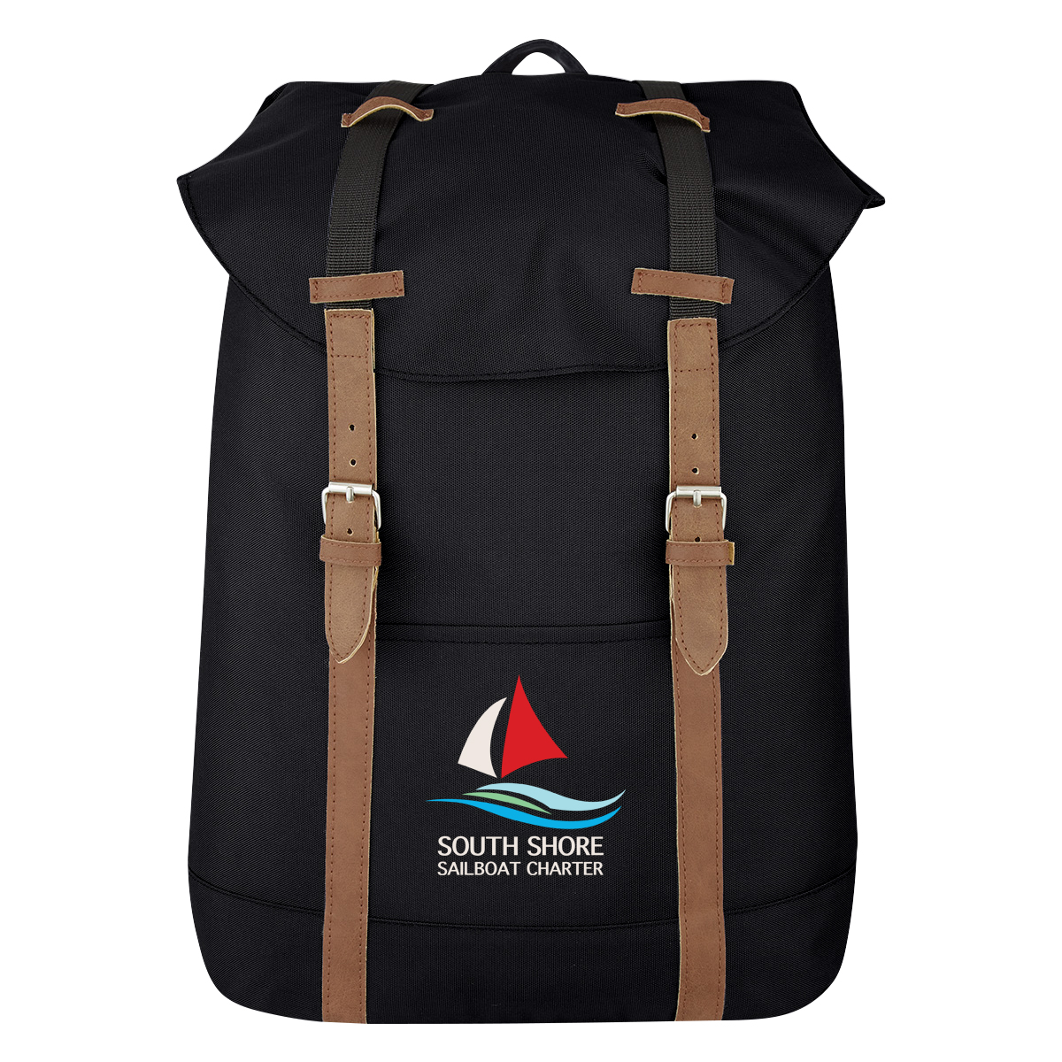 Flap Drawstring Backpack 1
