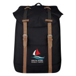 Flap Drawstring Backpack - 3441 BLKBRN Colorbrite Flap Drawstring Backpack - 3441 BLKBRN Colorbrite