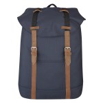 Flap Drawstring Backpack - 3441 NAVBRN Blank Flap Drawstring Backpack - 3441 NAVBRN Blank