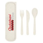 Wheat Utensil Set - 2417 NAT Silkscreen Wheat Utensil Set - 2417 NAT Silkscreen