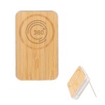 Mag Max Bamboo Wireless Charger Power Bank - 25165 NAT Laser Mag Max Bamboo Wireless Charger Power Bank - 25165 NAT Laser