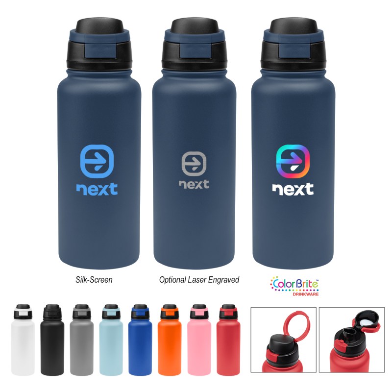 32 Oz. Pop Sip Recycled Stainless Steel Bottle 1 32 Oz. Pop Sip Recycled Stainless Steel Bottle 1