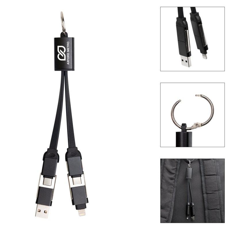 Multi-charge Cables With Round Carabiner 1 Multi-charge Cables With Round Carabiner 1