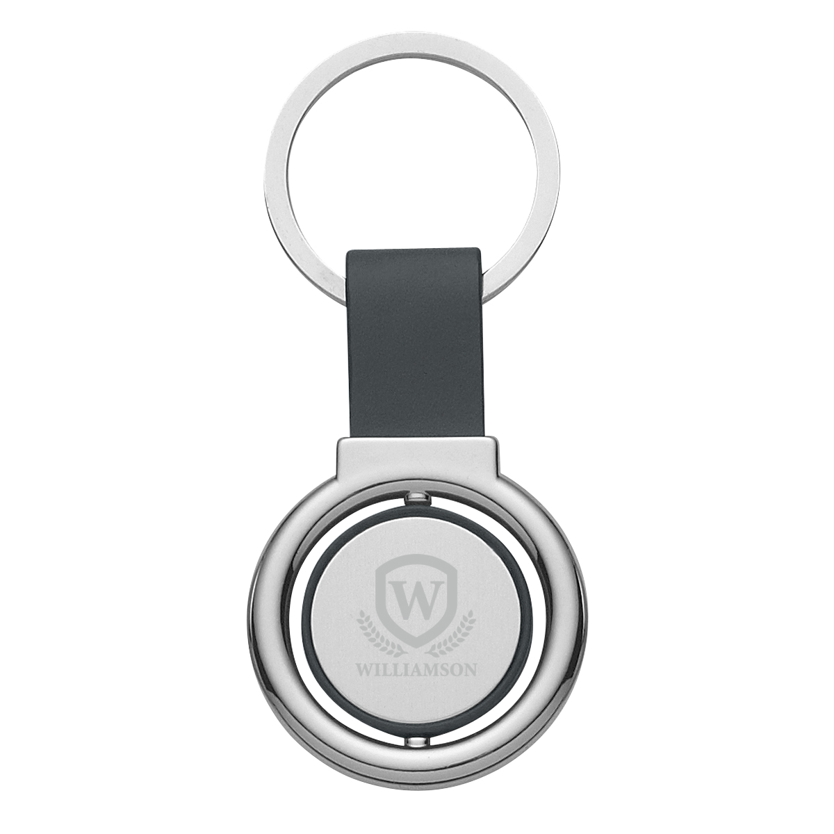 Circular Metal Spinner Key Tag 1