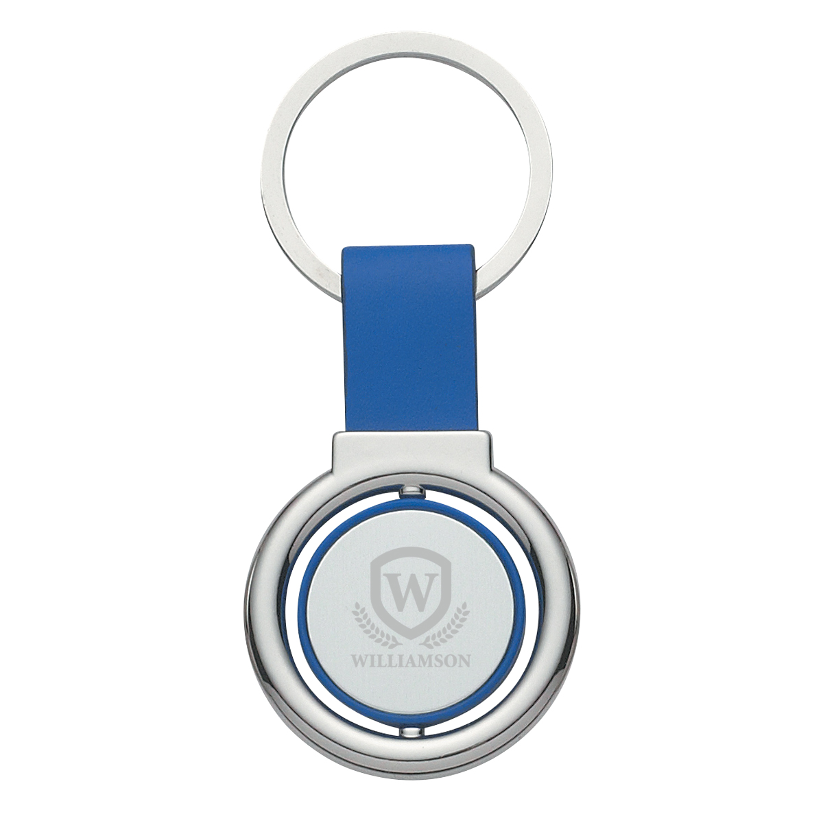 Circular Metal Spinner Key Tag 1