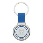 Circular Metal Spinner Key Tag - 4770 SILBLU Blank Circular Metal Spinner Key Tag - 4770 SILBLU Blank