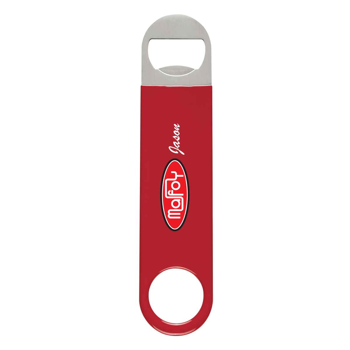 Large Vinyl Coated Stainless Steel Bottle Opener 1