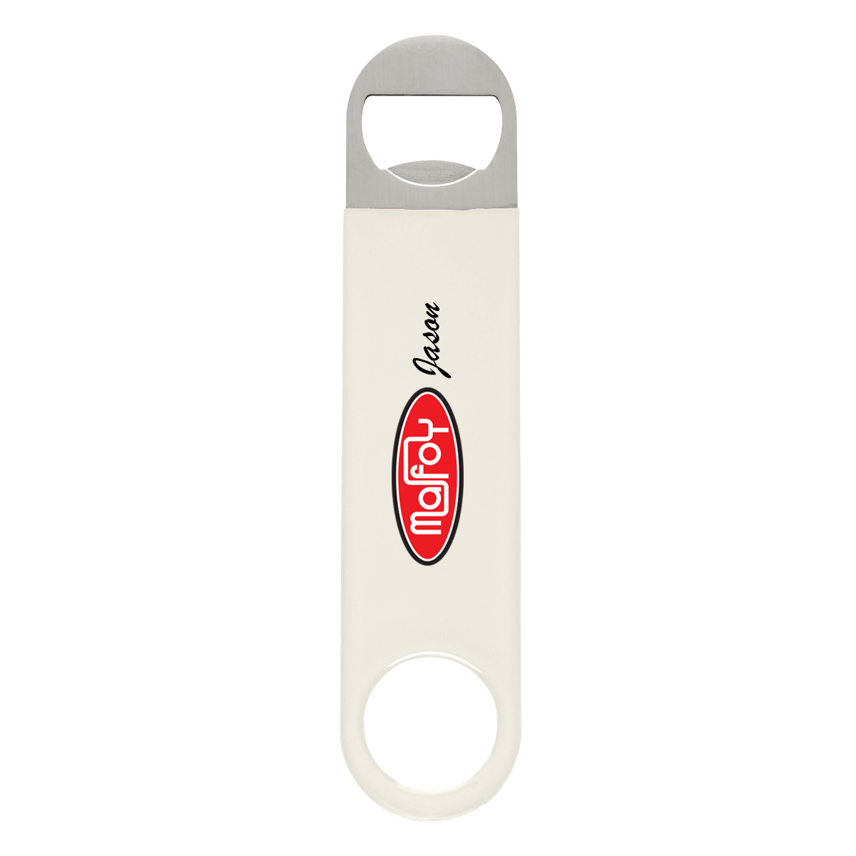 Large Vinyl Coated Stainless Steel Bottle Opener 1