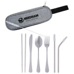 Stainless Steel Cutlery Set In Pouch - 75001 GRA Silkscreen Stainless Steel Cutlery Set In Pouch - 75001 GRA Silkscreen