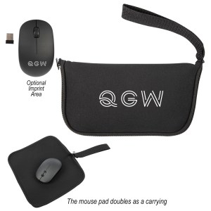 Wireless Mouse With Mousepad Carrying Case 1 Wireless Mouse With Mousepad Carrying Case 1