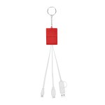 Multi-charging Cable Usb Hub Keyring - 25269 REDWHT Back Multi-charging Cable Usb Hub Keyring - 25269 REDWHT Back