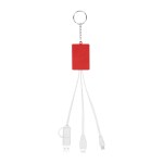 Multi-charging Cable Usb Hub Keyring - 25269 REDWHT Blank Multi-charging Cable Usb Hub Keyring - 25269 REDWHT Blank