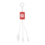 Multi-charging Cable Usb Hub Keyring - 25269 REDWHT Padprint Multi-charging Cable Usb Hub Keyring - 25269 REDWHT Padprint