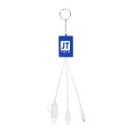 Multi-charging Cable Usb Hub Keyring - 25269 ROYWHT Padprint Multi-charging Cable Usb Hub Keyring - 25269 ROYWHT Padprint