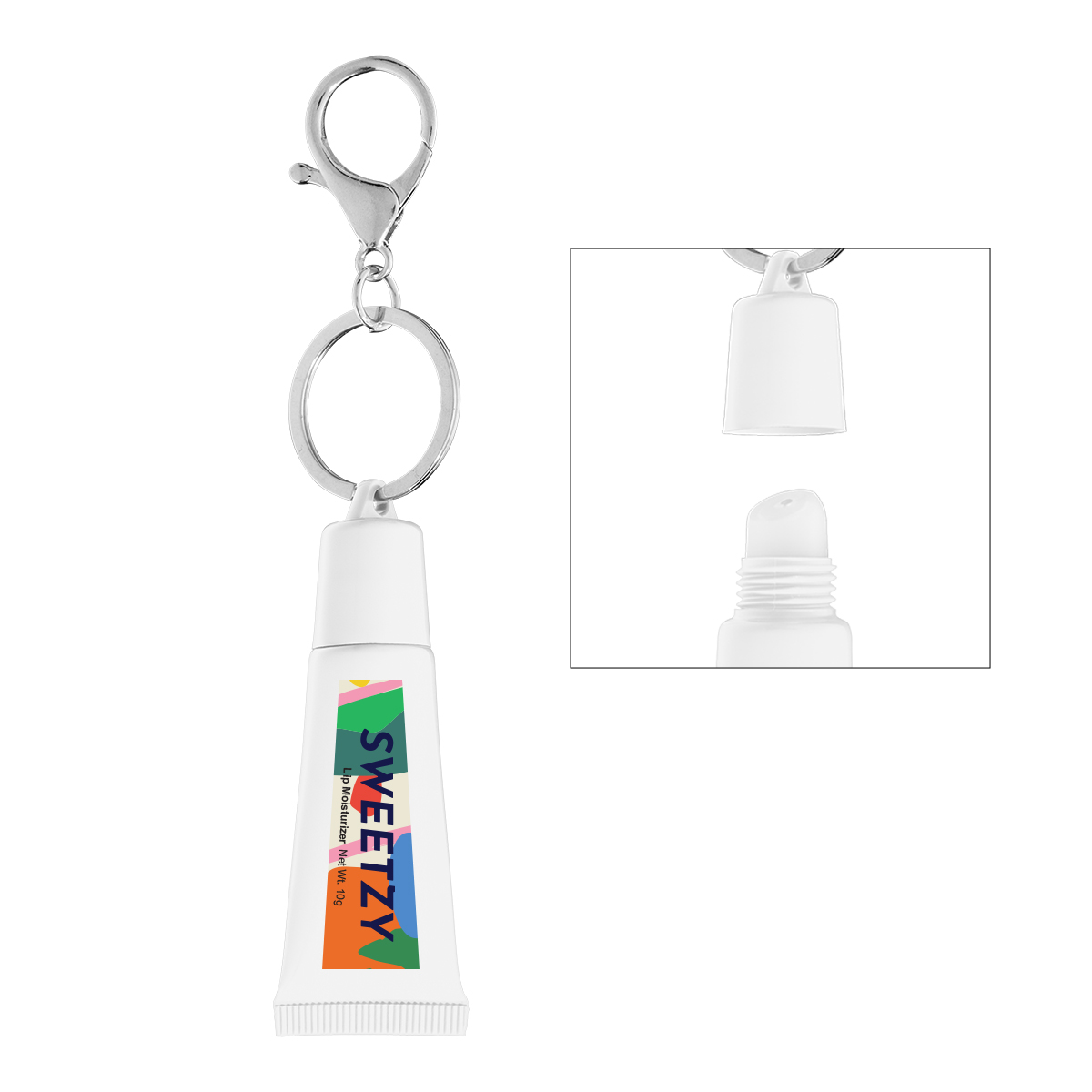 Squeeze Tube Lip Moisturizer With Key Ring 1