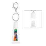 Squeeze Tube Lip Moisturizer With Key Ring - 90069 WHT White Label 4CP Squeeze Tube Lip Moisturizer With Key Ring - 90069 WHT White Label 4CP