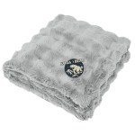 Faux Fur Rpet Bubble Blanket - 7068 GRA Embroidery Faux Fur Rpet Bubble Blanket - 7068 GRA Embroidery