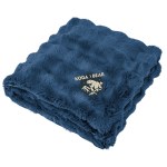Faux Fur Rpet Bubble Blanket - 7068 NAV Embroidery Faux Fur Rpet Bubble Blanket - 7068 NAV Embroidery