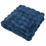 Faux Fur Rpet Bubble Blanket - 7068 NAV Blank Faux Fur Rpet Bubble Blanket - 7068 NAV Blank