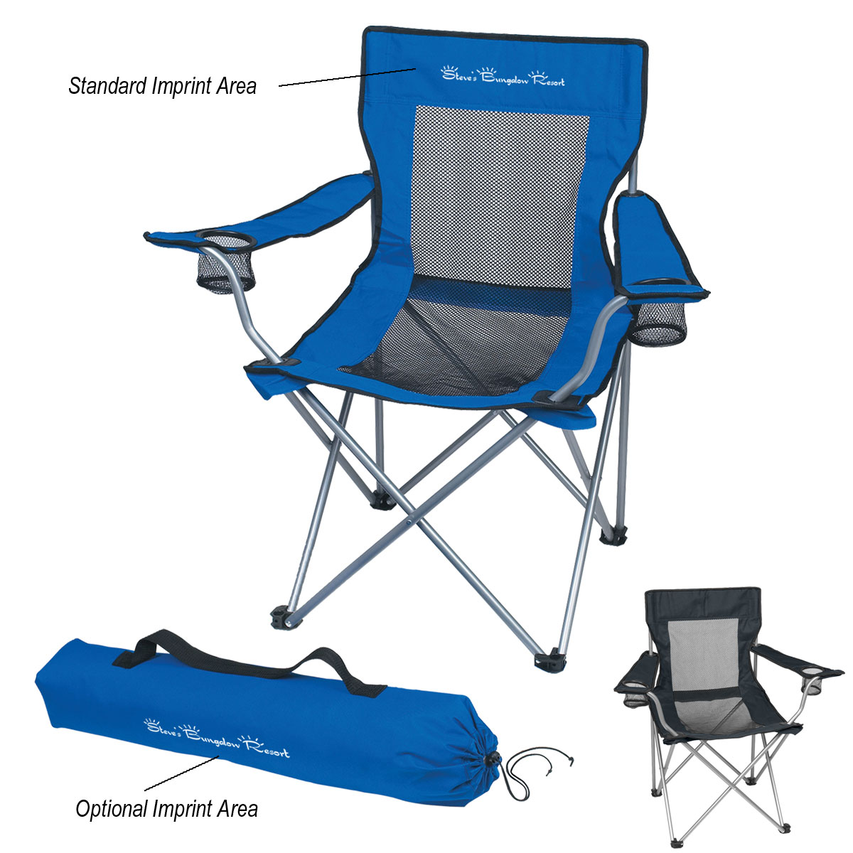 Mesh Folding Chair With Carrying Bag 1