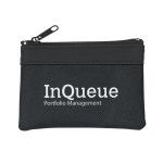 Zippered Coin Pouch - 291 BLK Silkscreen Zippered Coin Pouch - 291 BLK Silkscreen