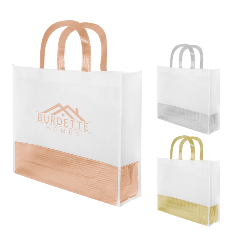 Flair Metallic Accent Non-woven Tote Bag 1 Flair Metallic Accent Non-woven Tote Bag 1
