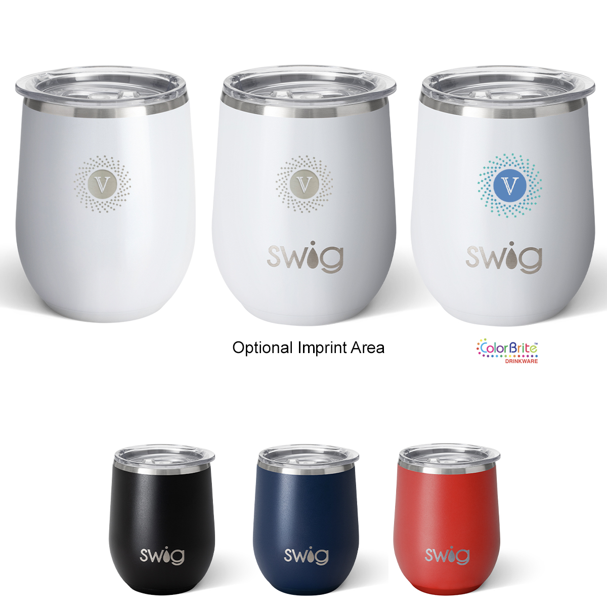 12 Oz. Swig Life™ Stainless Steel Stemless Wine Tumbler 1