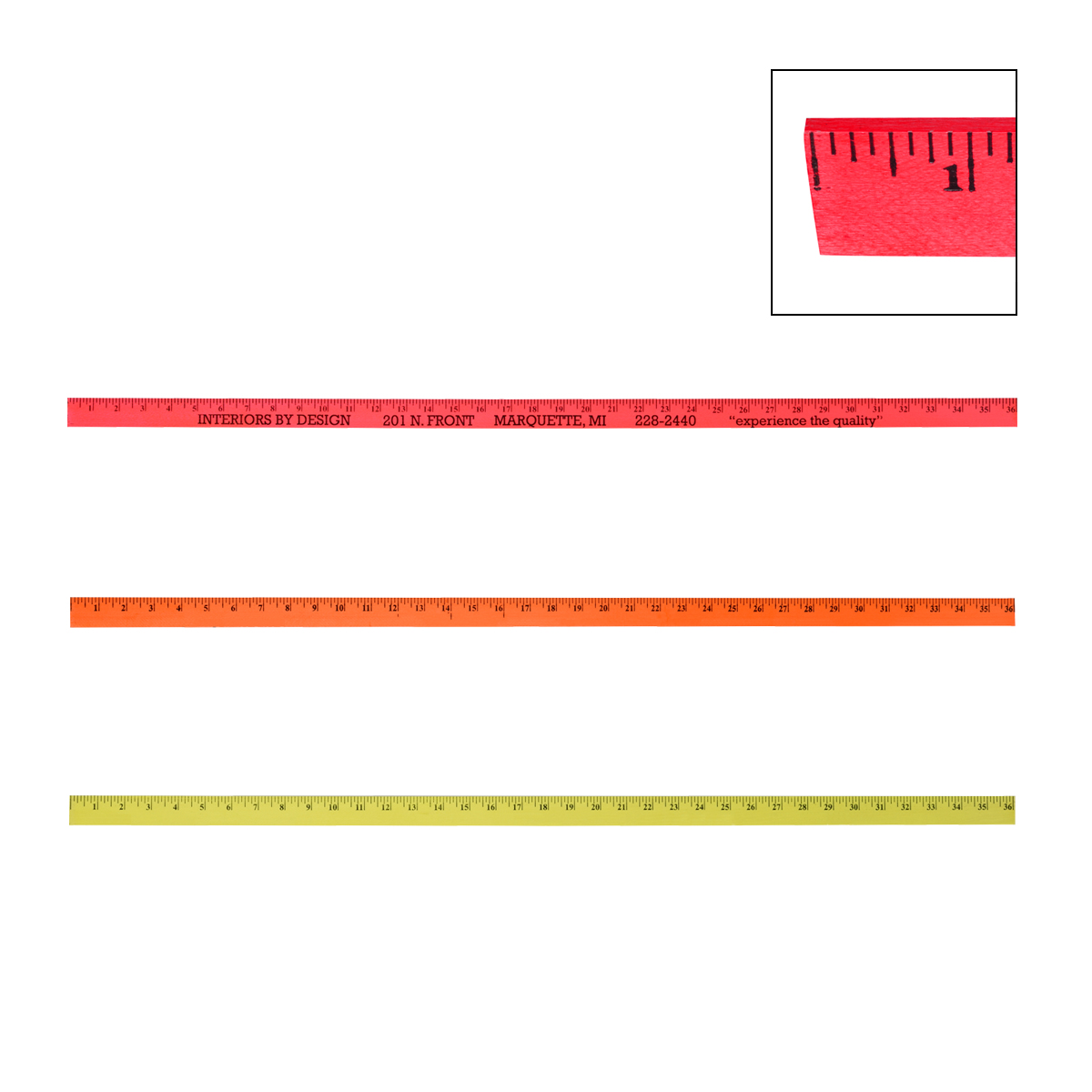 Fluorescent Colorful Enameled Yardstick 1