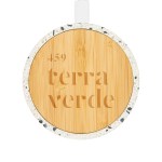 10w Speckle & Bamboo Wireless Charger - 26556 WHTBLK Laser 10w Speckle & Bamboo Wireless Charger - 26556 WHTBLK Laser