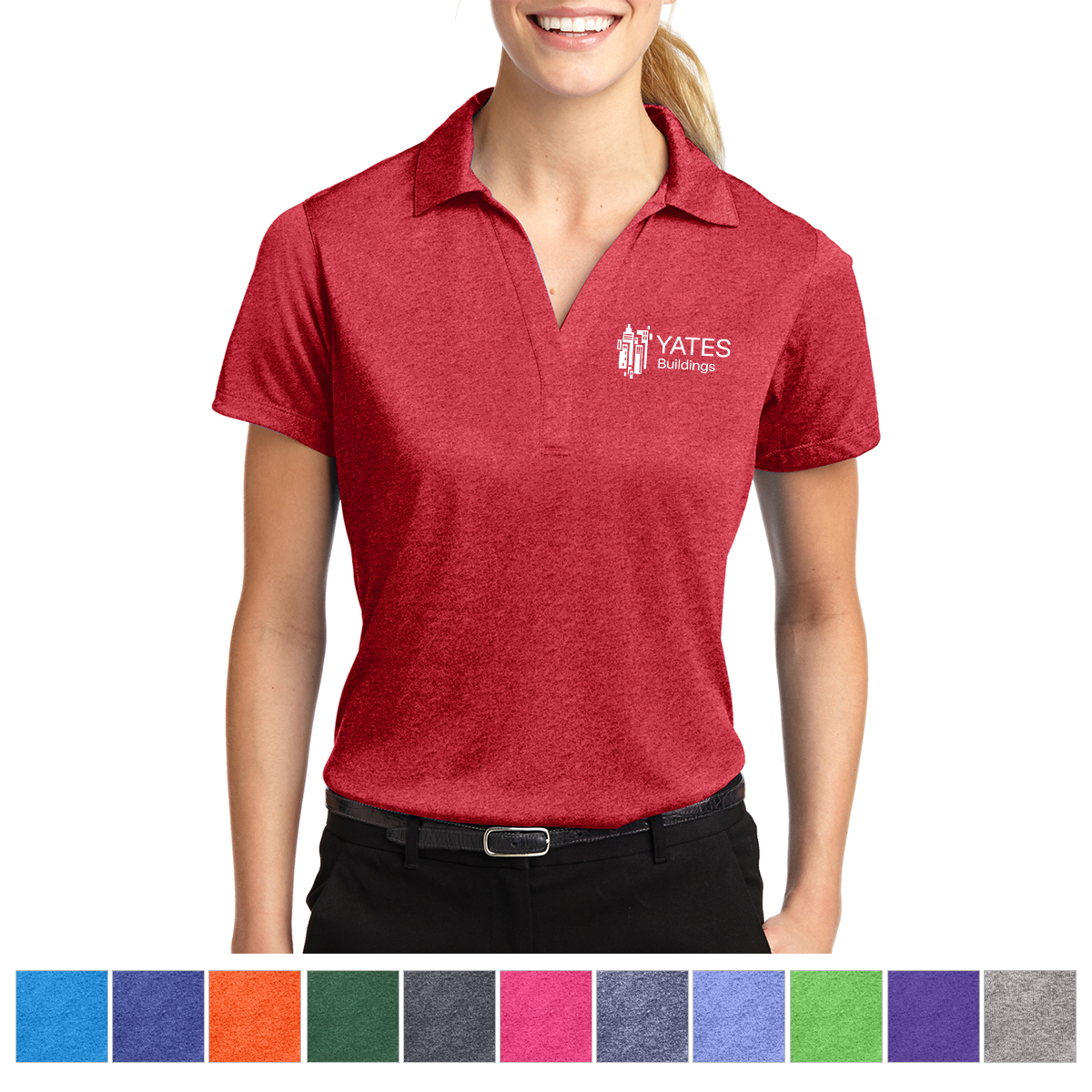 Sport-tek® Ladies' Heather Contender™ Polo 1