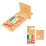 Phone Holder With Sticky Flags - 55250 FSCBAMBOO Laser Phone Holder With Sticky Flags - 55250 FSCBAMBOO Laser