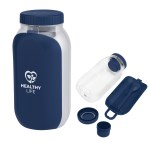 Recycled Bento Bottle Salad Shaker - 75257 NAVCLR Padprint Recycled Bento Bottle Salad Shaker - 75257 NAVCLR Padprint