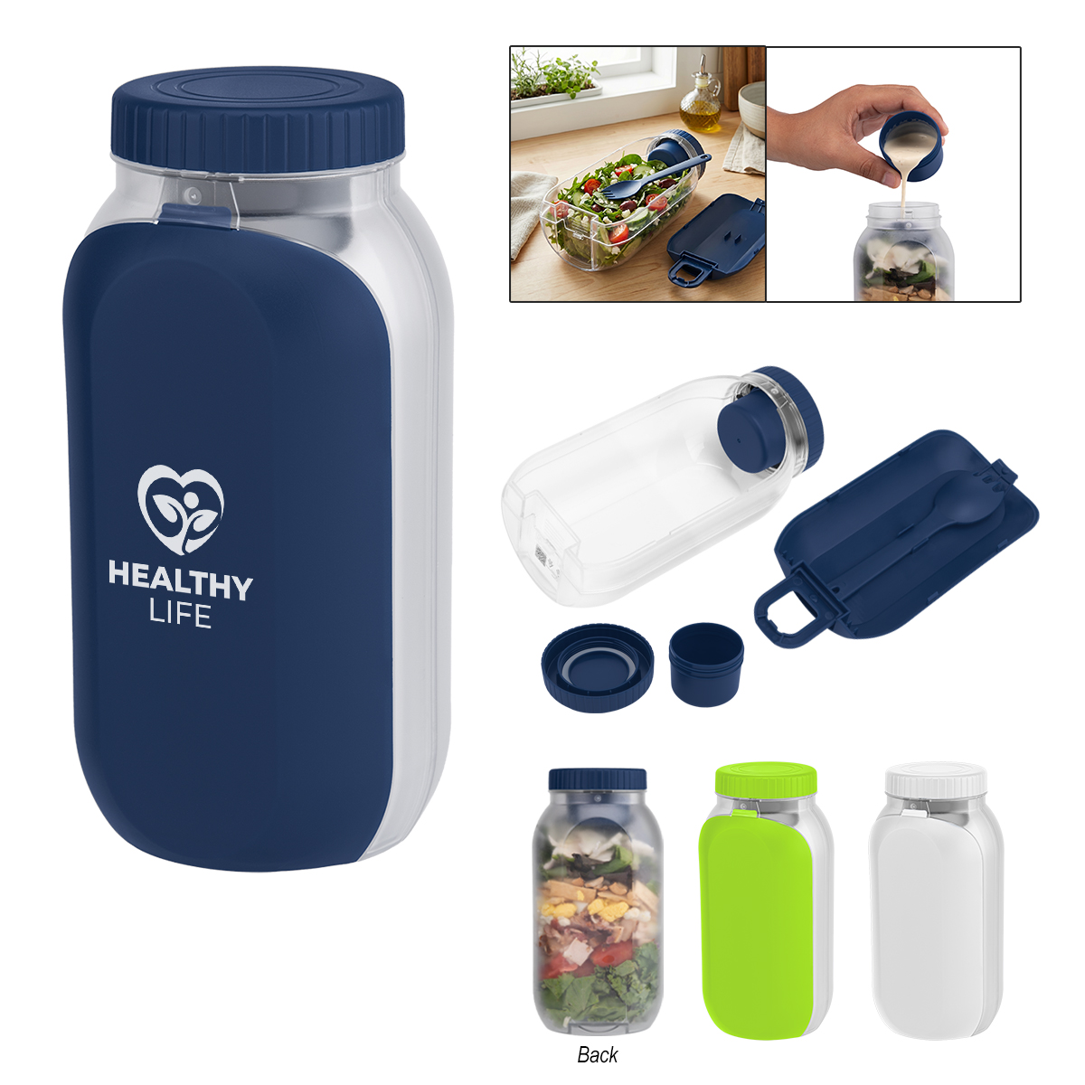 Recycled Bento Bottle Salad Shaker 1