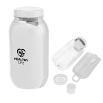 Recycled Bento Bottle Salad Shaker - 75257 WHTCLR Padprint Recycled Bento Bottle Salad Shaker - 75257 WHTCLR Padprint