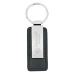 Leatherette Key Tag - 4790 BLKSIL Laser Leatherette Key Tag - 4790 BLKSIL Laser