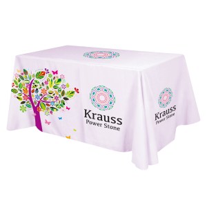 Flat All Over Dye Sub Table Cover - 3-sided, Fits 6%27 Table 1 Flat All Over Dye Sub Table Cover - 3-sided, Fits 6%27 Table 1