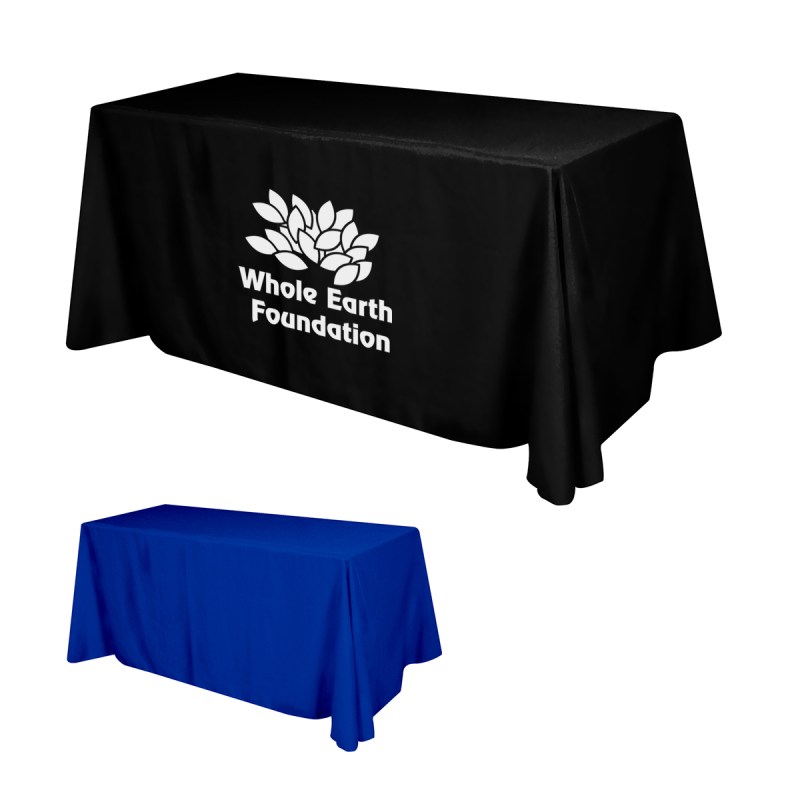 Flat Polyester 4-sided Table Cover - Fits 6%27 Standard Table 1 Flat Polyester 4-sided Table Cover - Fits 6%27 Standard Table 1