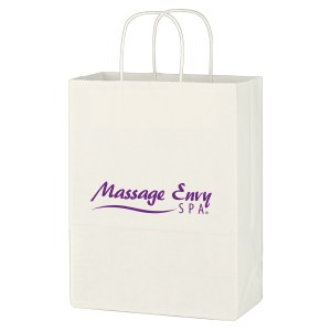 Kraft Paper White Shopping Bag - 10" X 13" 1 Kraft Paper White Shopping Bag - 10" X 13" 1
