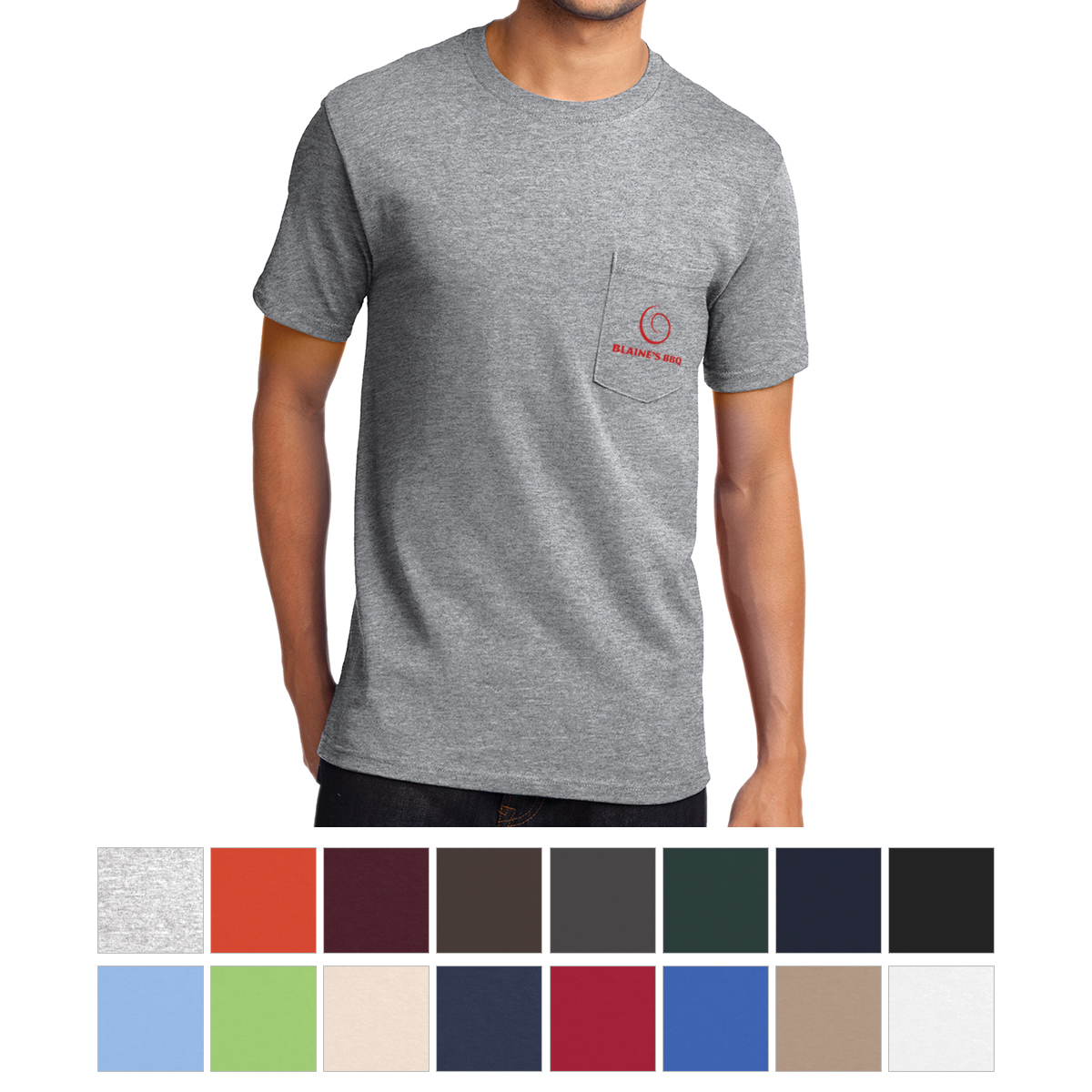 Port & Company® Tall Essential Pocket Tee 1