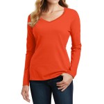 Port & Company® Ladies' Long Sleeve Fan Favorite V-neck Tee - LPC450VLS orange Port & Company® Ladies' Long Sleeve Fan Favorite V-neck Tee - LPC450VLS orange