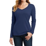 Port & Company® Ladies' Long Sleeve Fan Favorite V-neck Tee - LPC450VLS teamnavy Port & Company® Ladies' Long Sleeve Fan Favorite V-neck Tee - LPC450VLS teamnavy